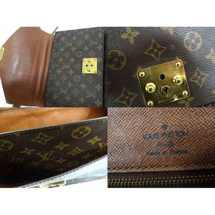 Louis Vuitton Monceau 2-Way Monogram Leather Shoulder Bag 8C — view 4