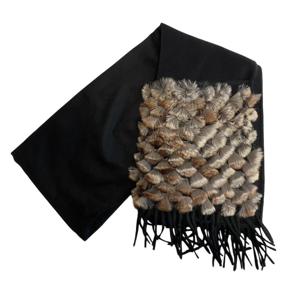 Fendi Muffler Black Scarf