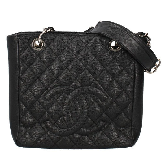 Chanel Petite Shopping Tote PST Caviar Leather Black