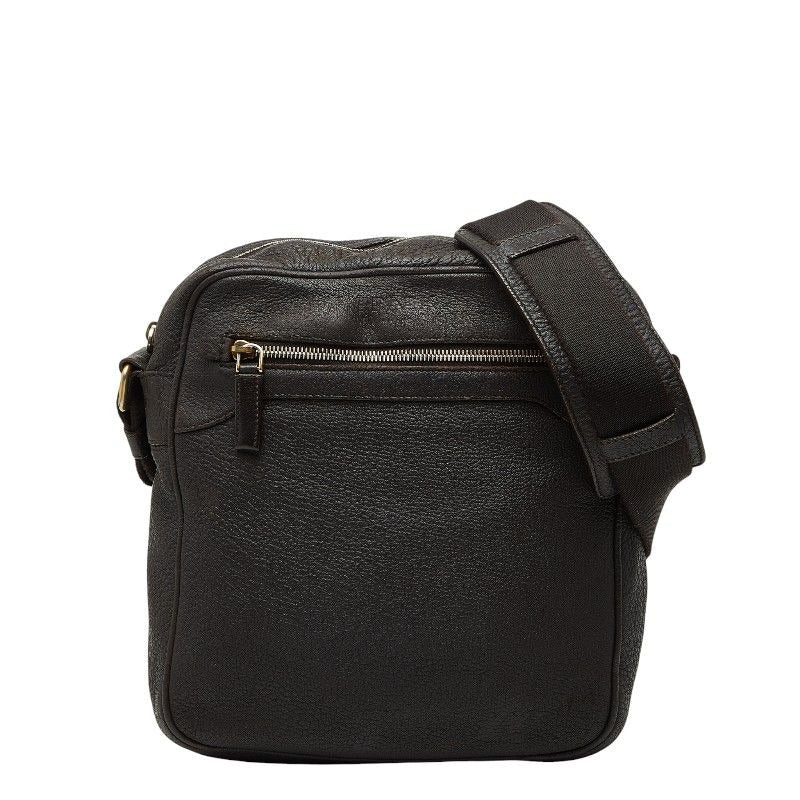 Prada Crossbody Shoulder Bag Brown Leather