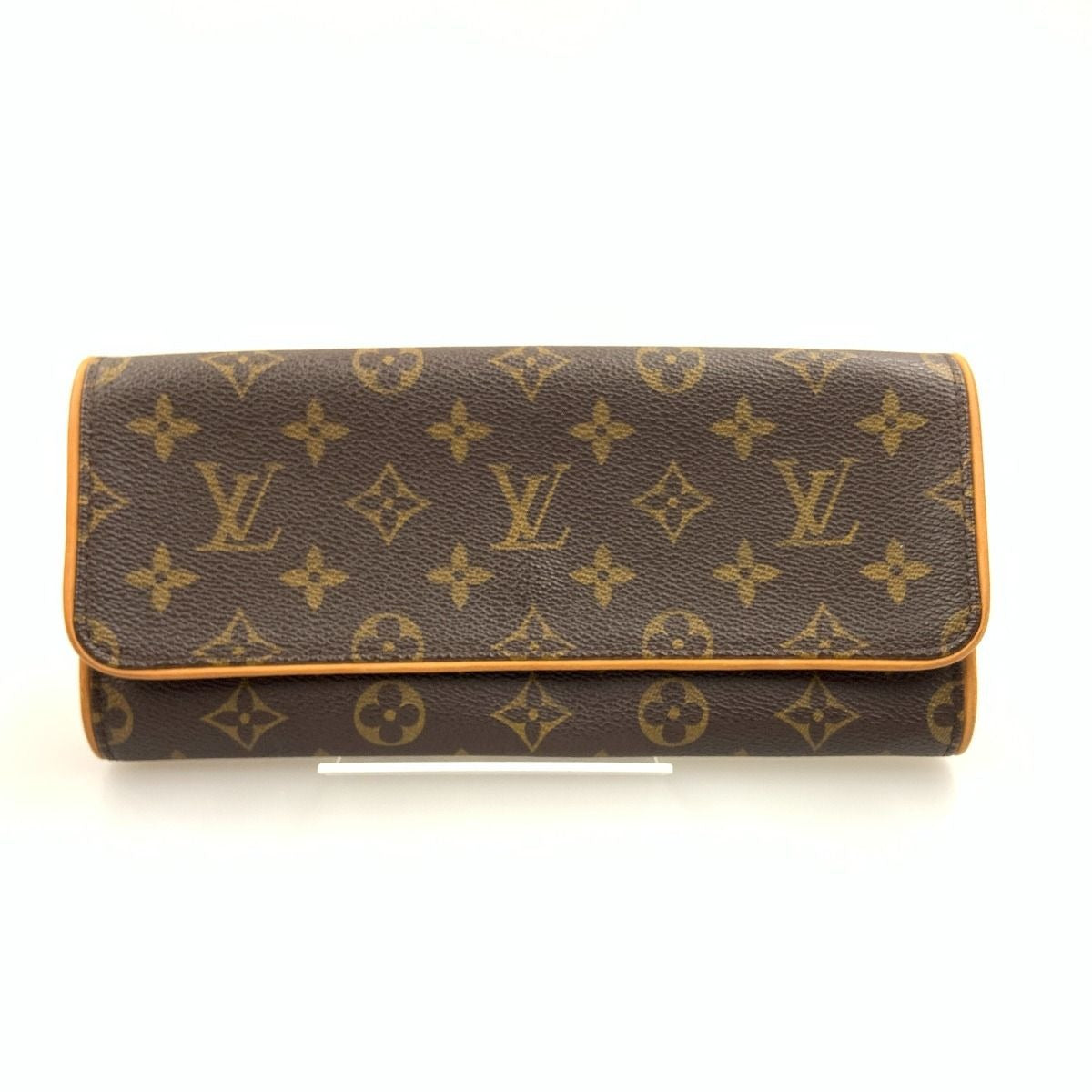 Louis Vuitton Monogram Pochette Twin GM Shoulder Bag Brown