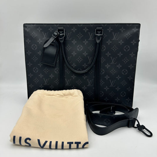 Louis Vuitton Monogram Eclipse Sac Plat Horizontal Zip Tote