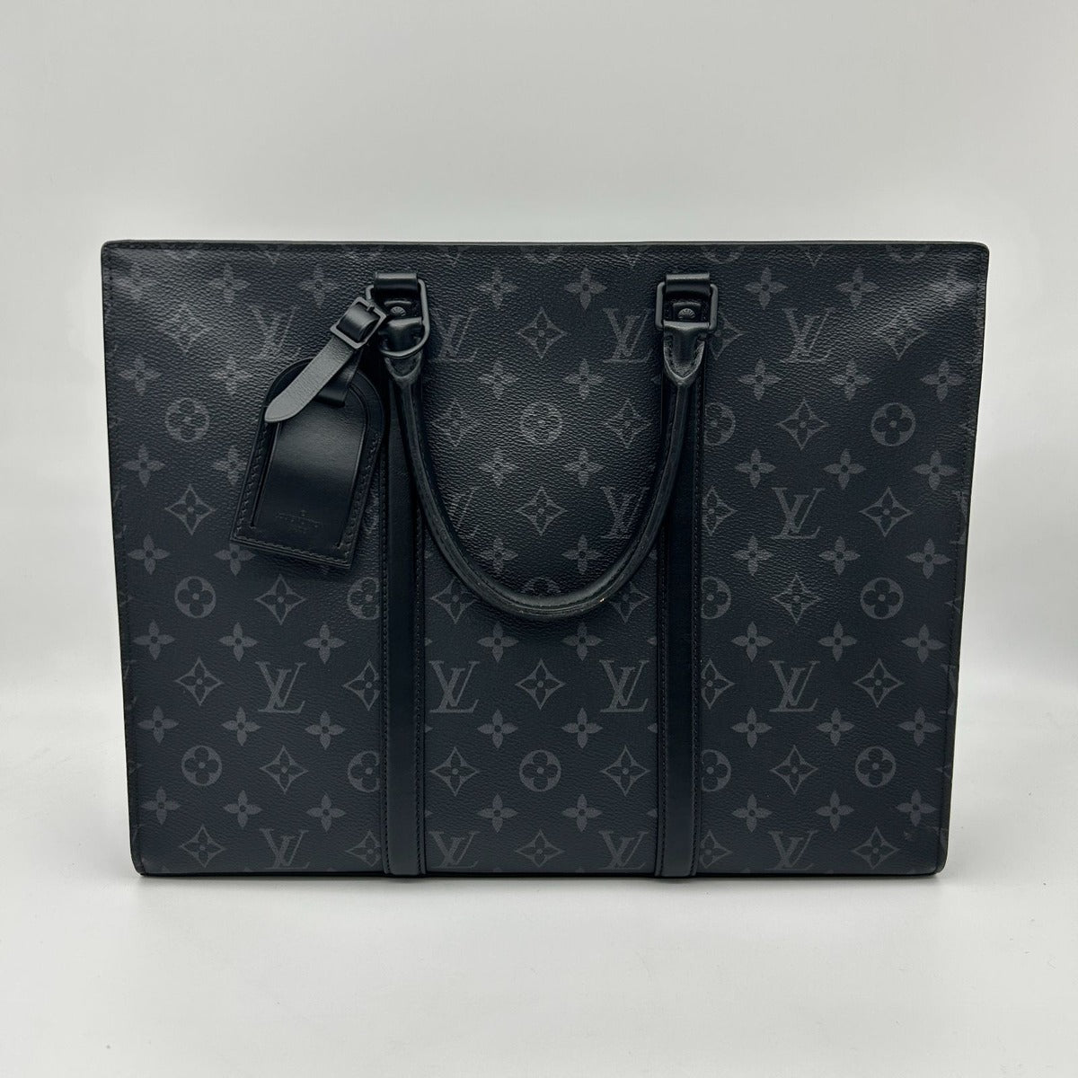 Louis Vuitton Monogram Eclipse Sac Plat Horizontal Zip Tote — view 2