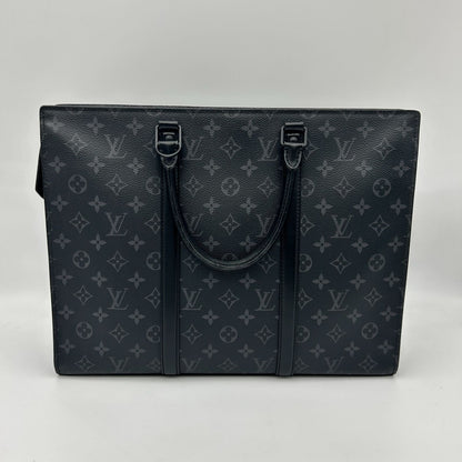 Louis Vuitton Monogram Eclipse Sac Plat Horizontal Zip Tote — view 3