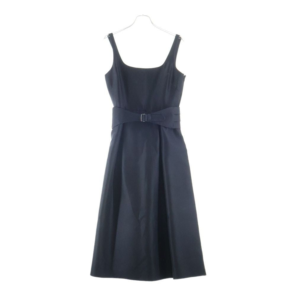 Dior Wool Silk Blend Sleeveless Dress Black