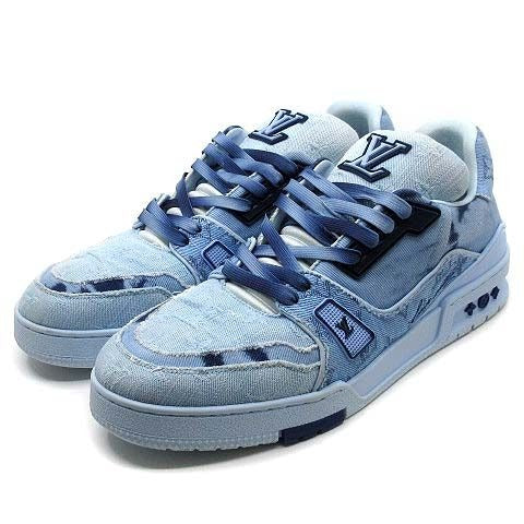 Louis Vuitton Trainer Line Monogram Denim Bleached Sneakers