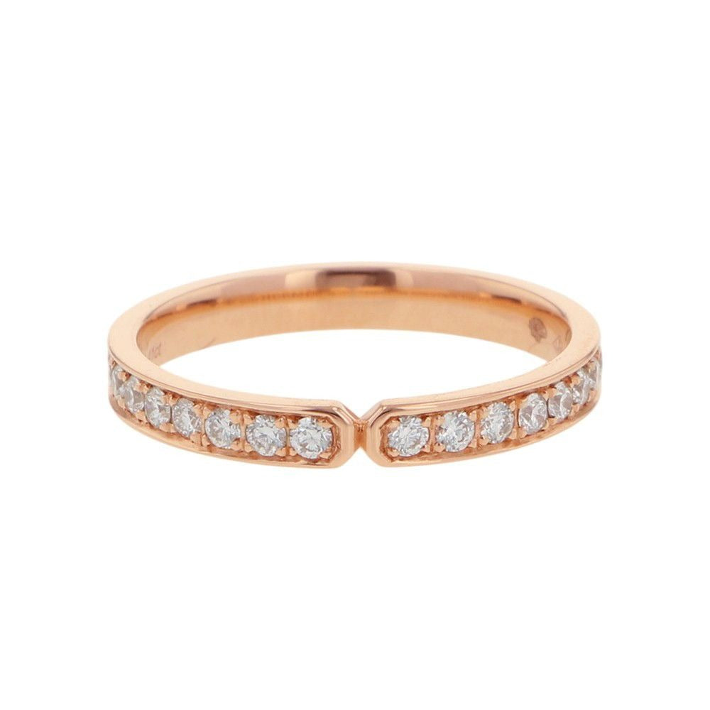 Hermes Ring Kelly Diamond Total 18K Pink Gold 48