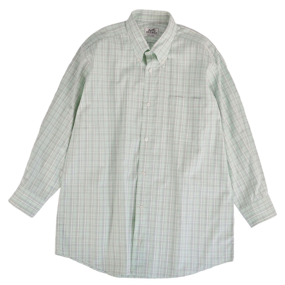 Hermes Shirt Button Down Long Sleeve