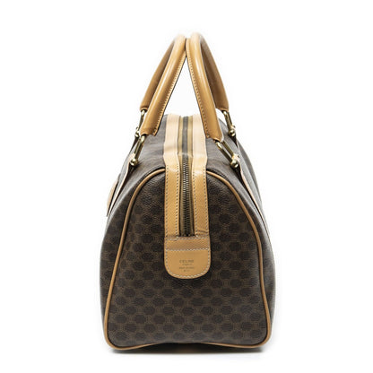 Celine Vintage Small Boston Brown Light Macadam Canvas Shoulder Bag Brown. — view 3