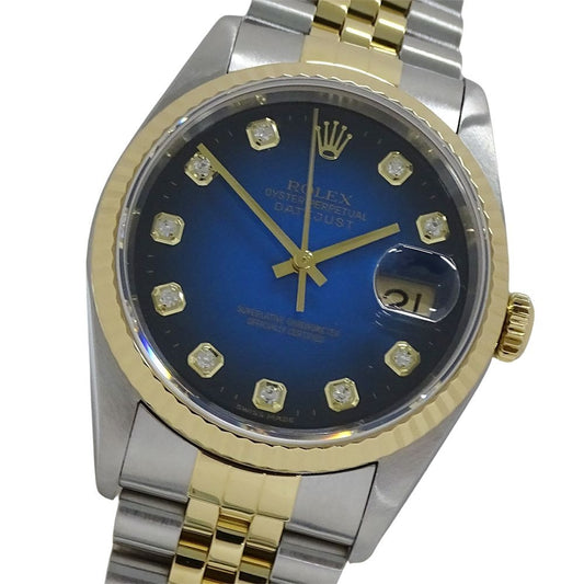 Rolex Datejust Watch Diamond Blue Gradation Automatic Winding at Stainless