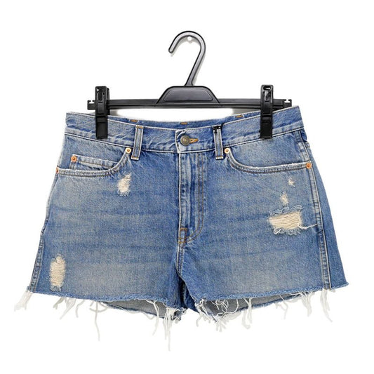 Gucci Denim Shorts Paint 26 Blue Cotton Apparel Clothes