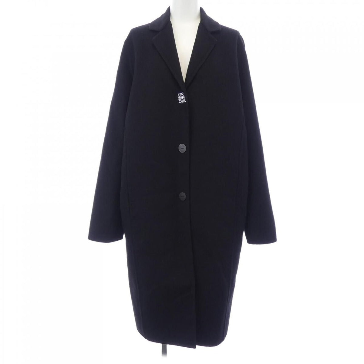 Loewe Anagram Coat Cashmere Black