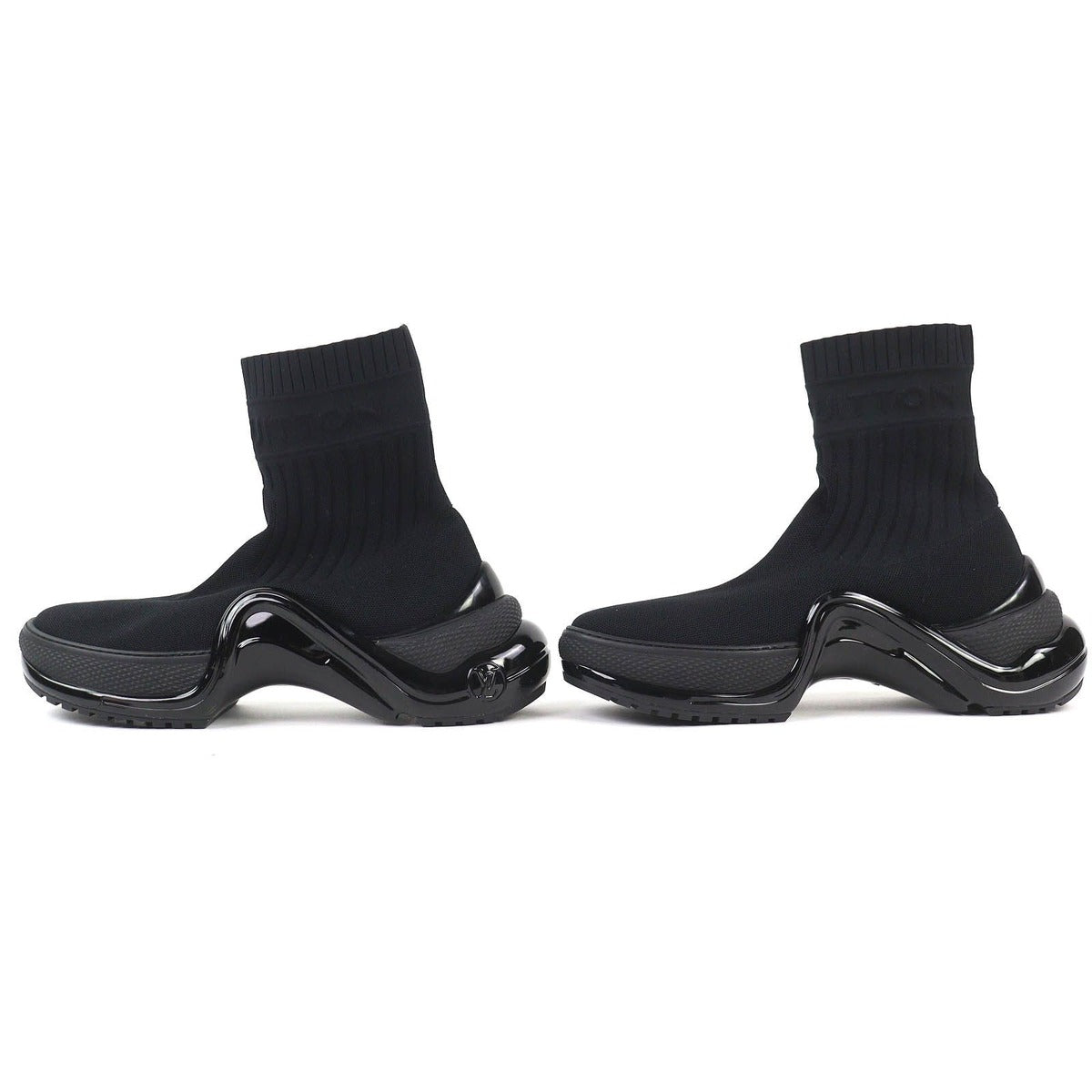 Louis Vuitton LV Arc Light Line Logo Socks Sneakers Black 42 — view 2