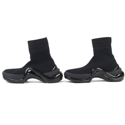 Louis Vuitton LV Arc Light Line Logo Socks Sneakers Black 42 — view 2