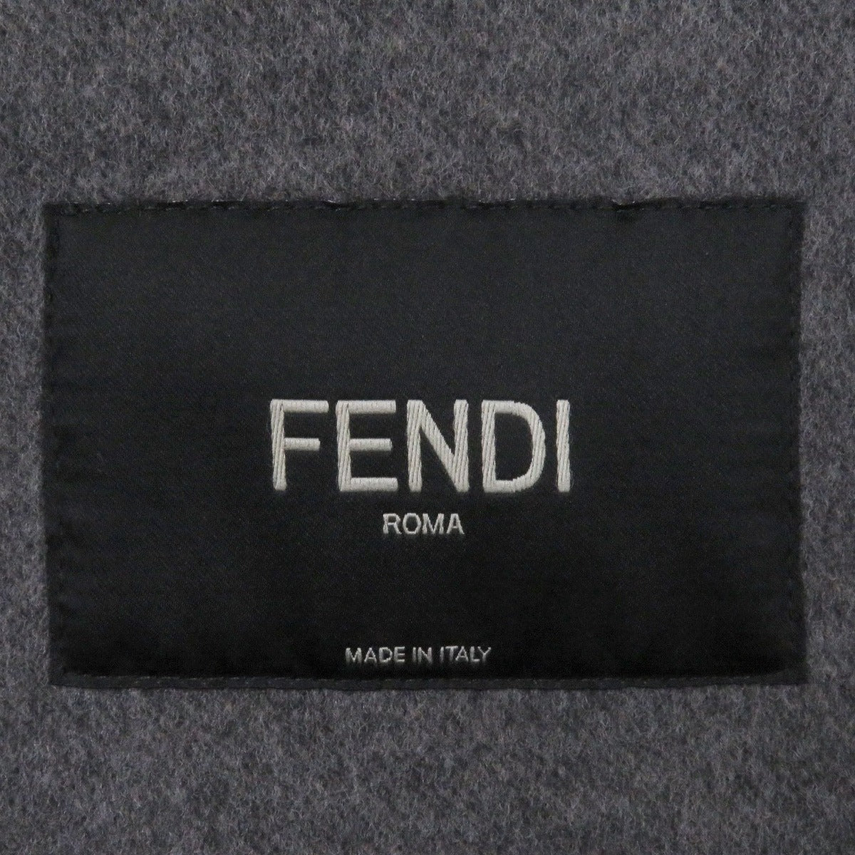 Fendi Wool Silk FF Logo Zucca All Over Pattern Chester Star Coat — view 8