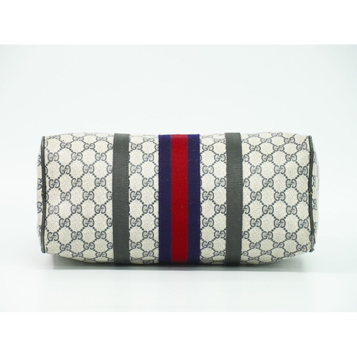 Gucci Vintage Sherry Line GG Supreme Mini Boston Bag Navy — view 3