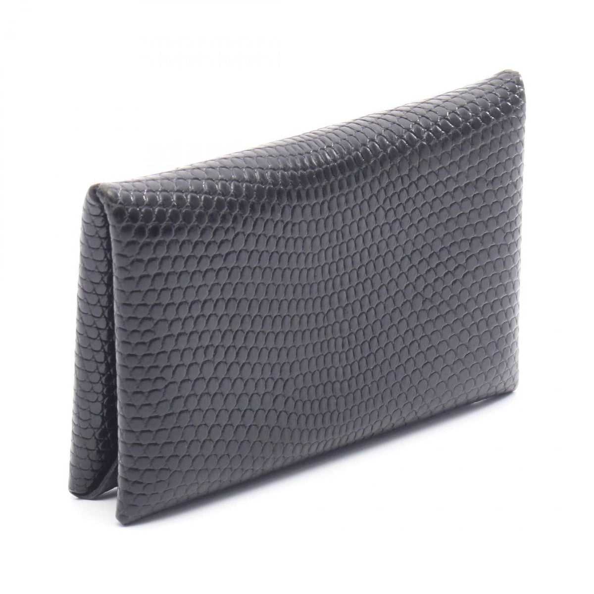Hermes Coin Case Calvi Black Exotic Leather — view 2