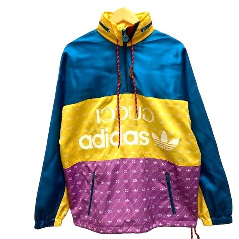 Gucci Adidas Anorak Jacket Blouson Outer Pullover Glossy Logo