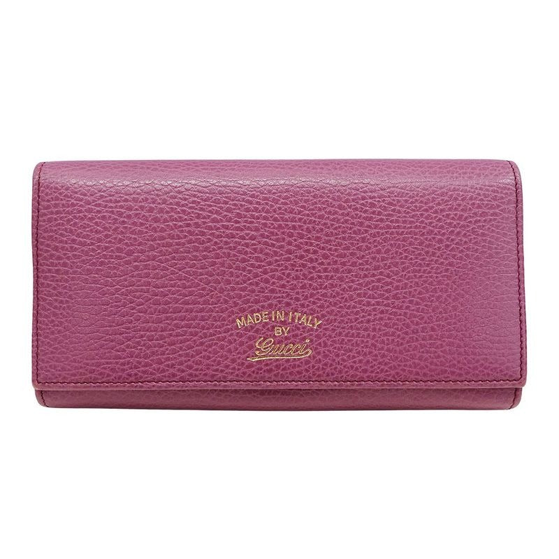 Gucci Wallet Long Leather Swing Continental Purple