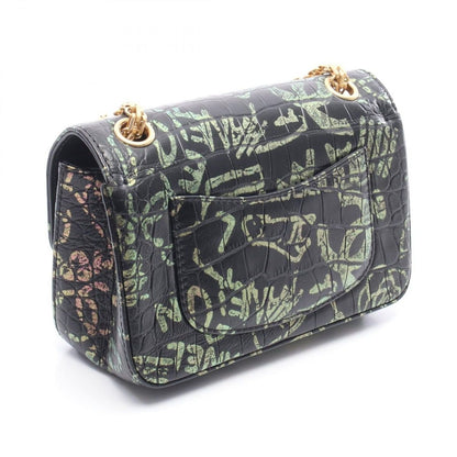 Chanel Shoulder Bag 2.55 Mademoiselle Chain Croco Embossed Black Multi Leather — view 2