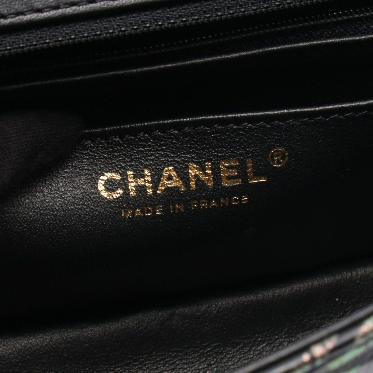 Chanel Shoulder Bag 2.55 Mademoiselle Chain Croco Embossed Black Multi Leather — view 4
