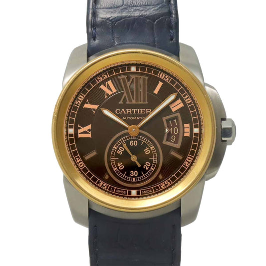 Cartier Caliber de Combination Watch Brown PG Automatic Winding