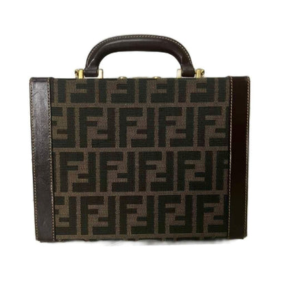 Fendi Zucca Pattern Shoulder Bag Vanity Vintage