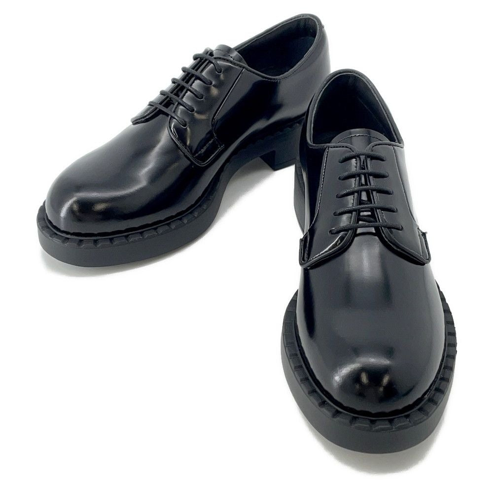 Prada Dress Shoes Brushed Leather 37 Black