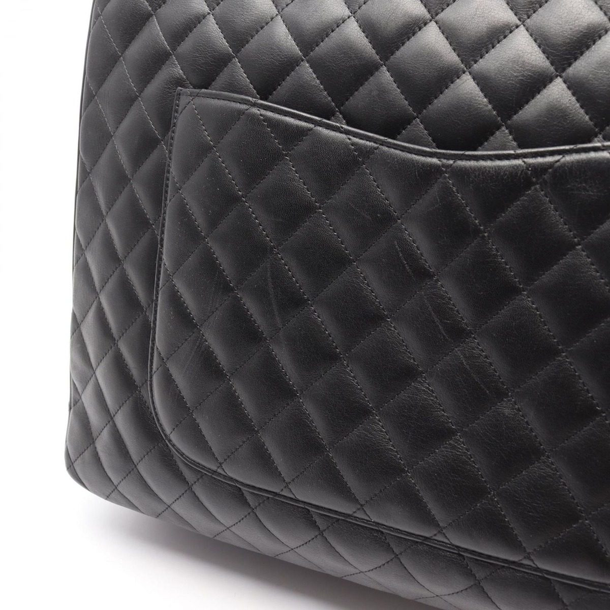 Chanel Shoulder Bag Cambon Line Large Black Gray Leather — view 14