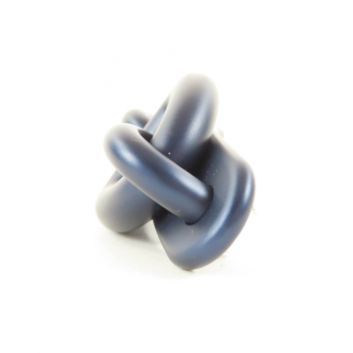 Hermes Tri Maillon PM Aluminum Chaine D'ancre Barrette Navy — view 3