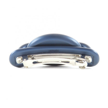 Hermes Tri Maillon PM Aluminum Chaine D'ancre Barrette Navy — view 4