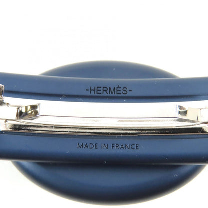 Hermes Tri Maillon PM Aluminum Chaine D'ancre Barrette Navy — view 6
