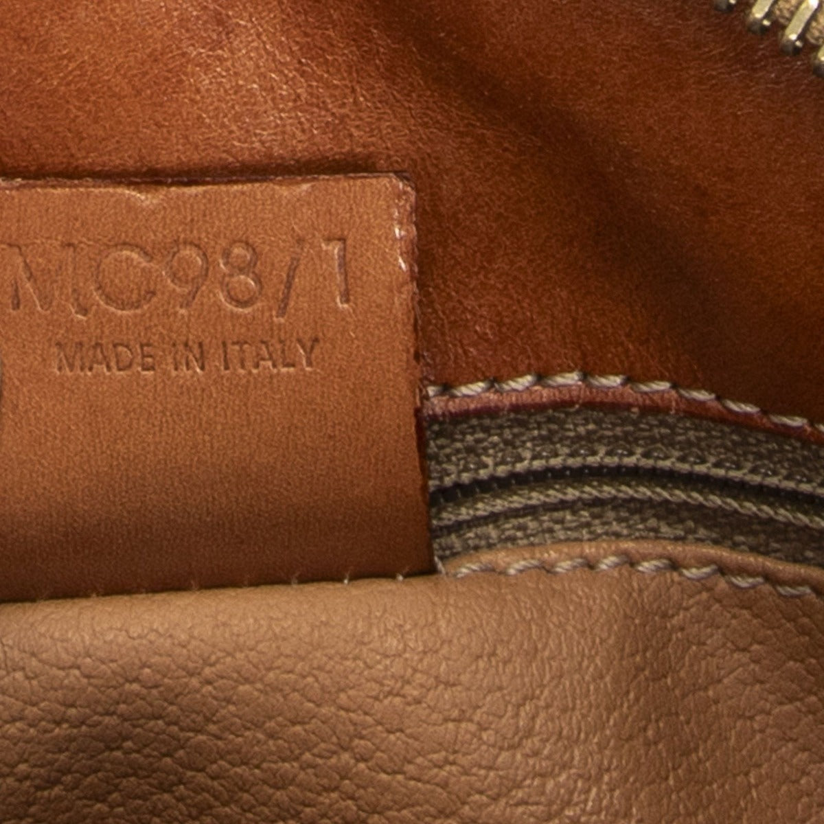 Celine Square Zipped Brown Macadam Canvas Tote — view 10