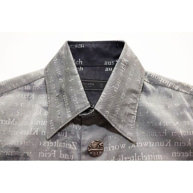 Prada Herzog & de Meuron Shirt Jacket 38 Logo Gray — view 6