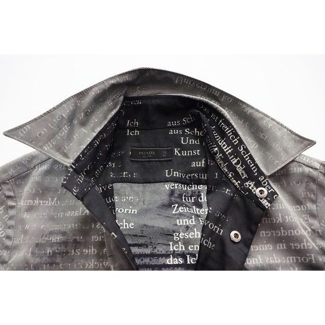 Prada Herzog & de Meuron Shirt Jacket 38 Logo Gray — view 7