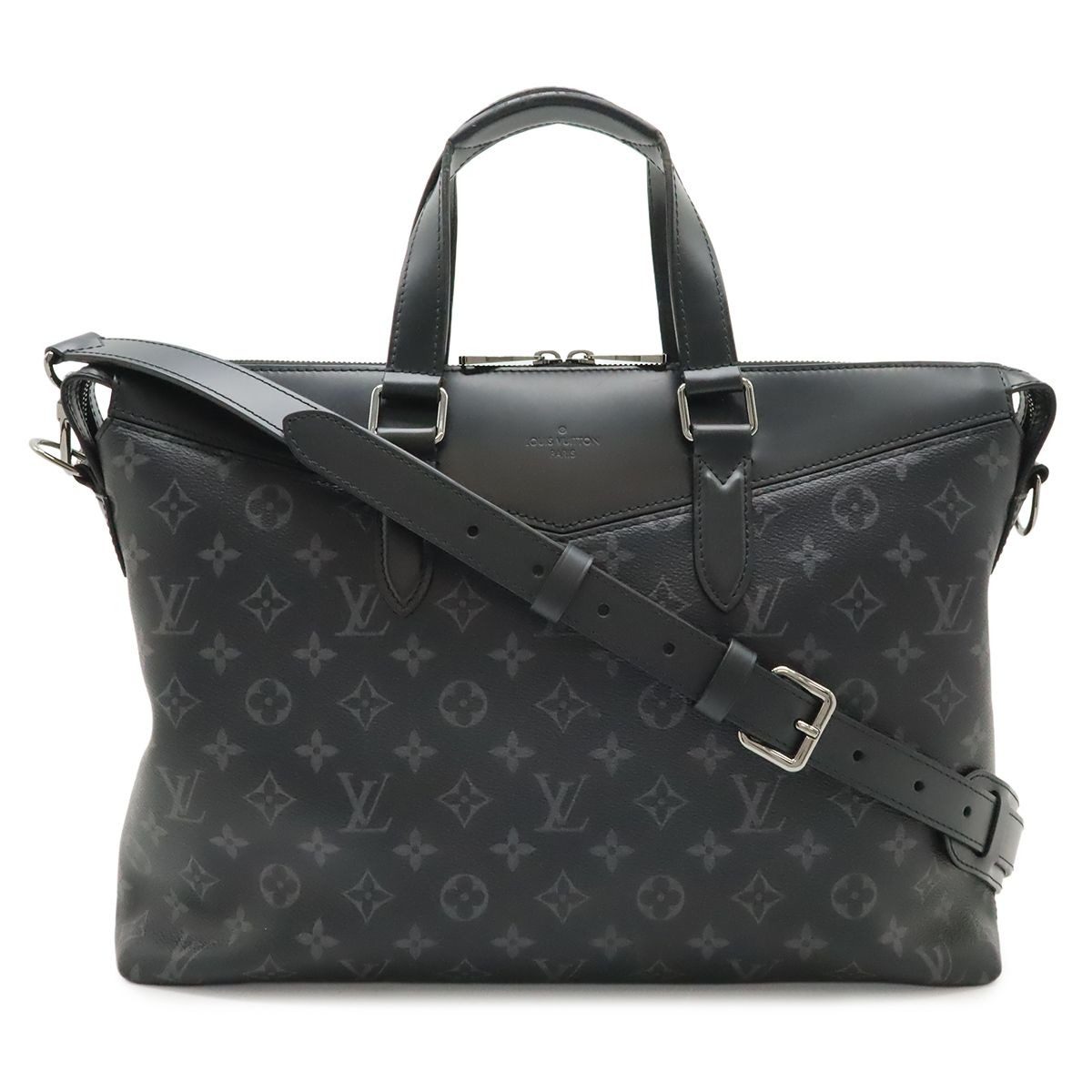 Louis Vuitton Monogram Eclipse Briefcase Explorer Business Document Purse 2-Way