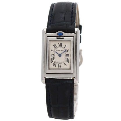 Cartier Tank Basculant SM Watch SS Leather