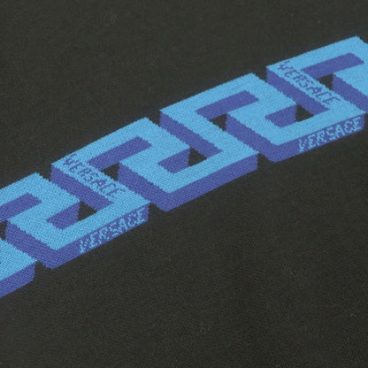Versace Wool Logo Pullover Knit Sweater Black 48 — view 4
