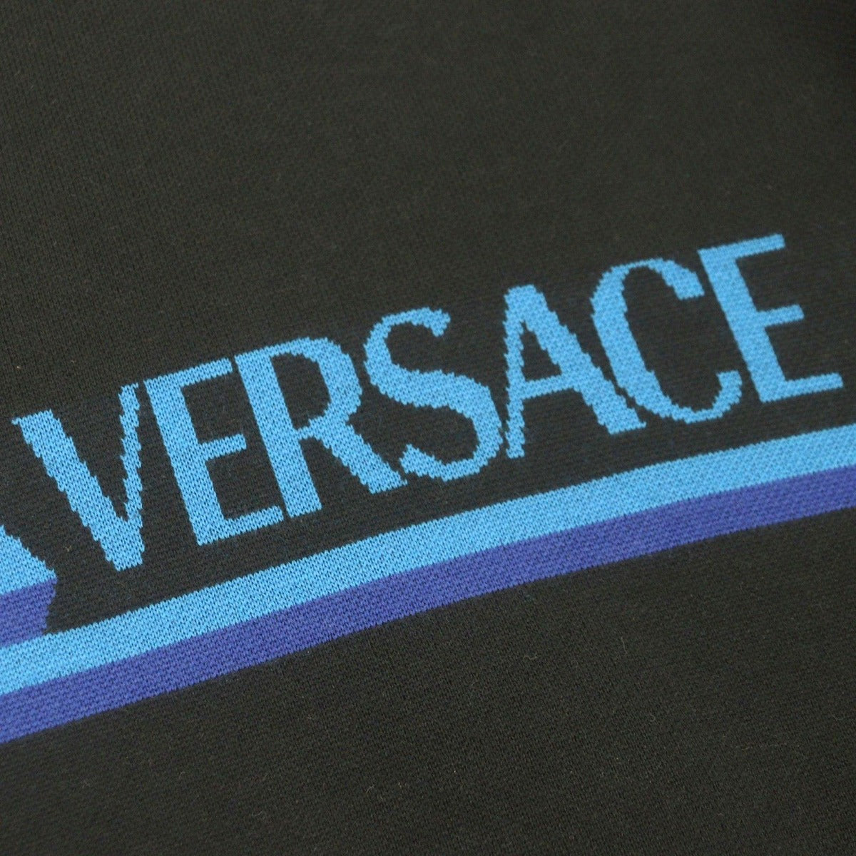 Versace Wool Logo Pullover Knit Sweater Black 48 — view 5