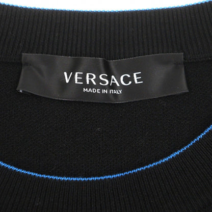 Versace Wool Logo Pullover Knit Sweater Black 48 — view 6