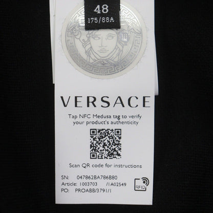 Versace Wool Logo Pullover Knit Sweater Black 48 — view 7