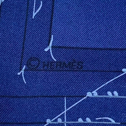 Hermes Scarf Silk Carre 90 Music of the Spheres la Musique Des Navy — view 6