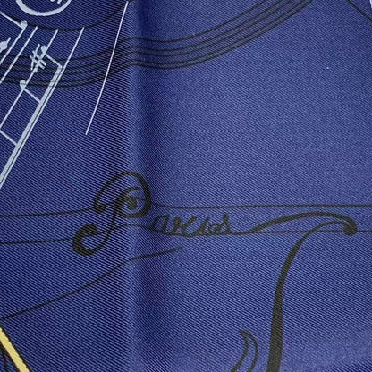 Hermes Scarf Silk Carre 90 Music of the Spheres la Musique Des Navy — view 7