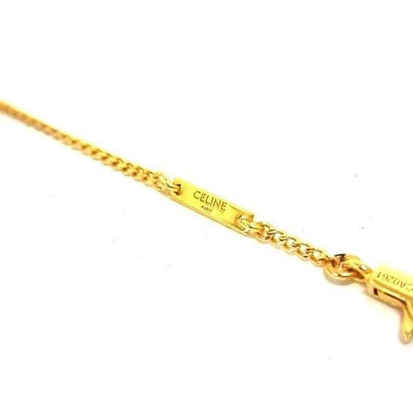 Celine Long Necklace Gold — view 4
