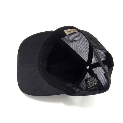 Gucci GG Pattern Nylon Baseball Cap Hat S 57 Black — view 3