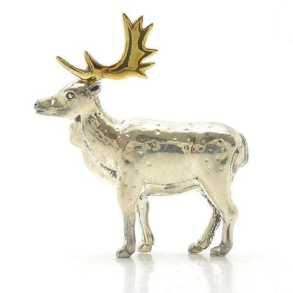 Tiffany & Co Silver Brooch 1988 Reindeer Sv yg Sterling Vintage