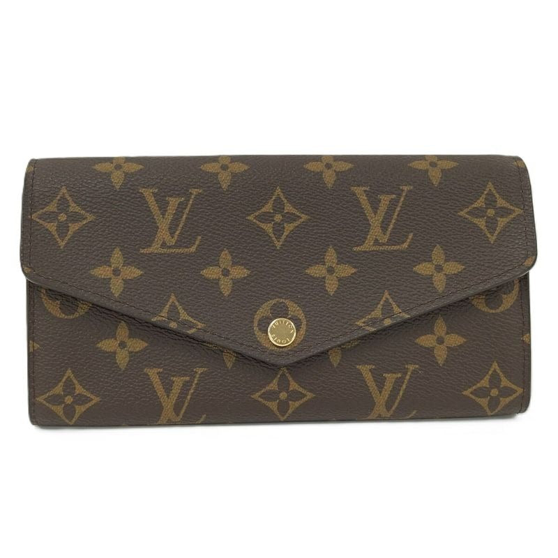 Louis Vuitton Portefeuille Sarah Long Fold Wallet Monogram Coquelicot