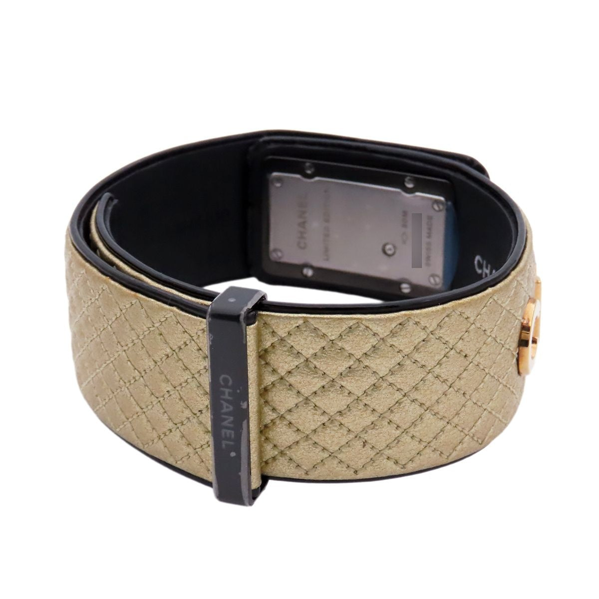 Chanel Coco Cyber Gold Black SS Diamond Calfskin Quilted Stitch Limited Edition — view 3
