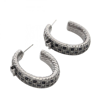Chanel Earrings CC Logo Stainless Steel — view 2