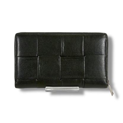 Bottega Veneta Maxi Intrecciato Leather Long Wallet Round Zip Zippy
